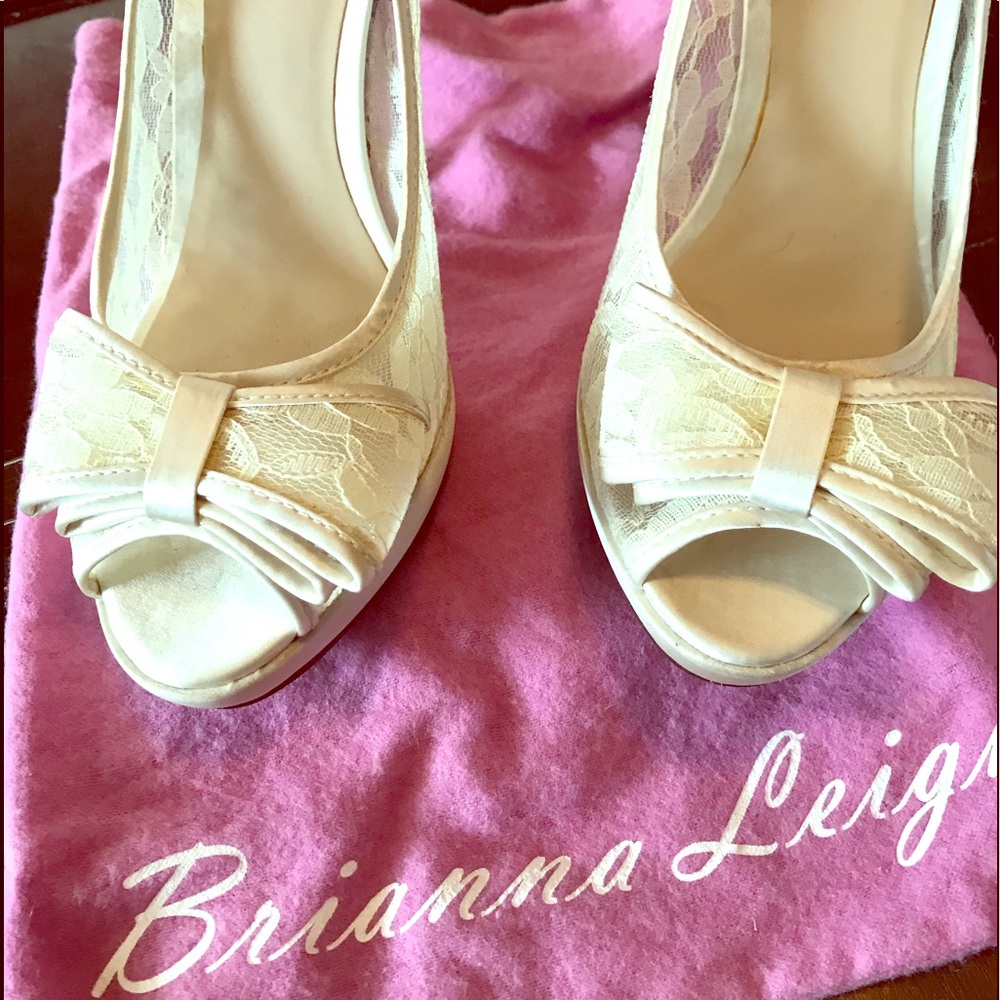 Ivory heels perfect for a bride